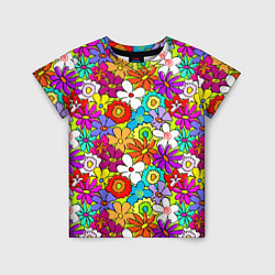 Футболка детская Floral multicolour, цвет: 3D-принт