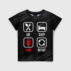 Футболка детская Eat, sleep, Dead Space, repeat, цвет: 3D-принт