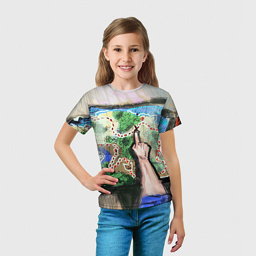 Детская футболка Карта сокровищ / 3D-принт – фото 5