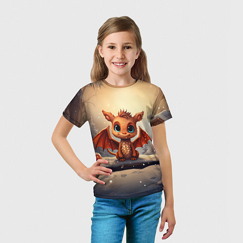 Детская футболка Тайный повелитель елок дракон / 3D-принт – фото 5