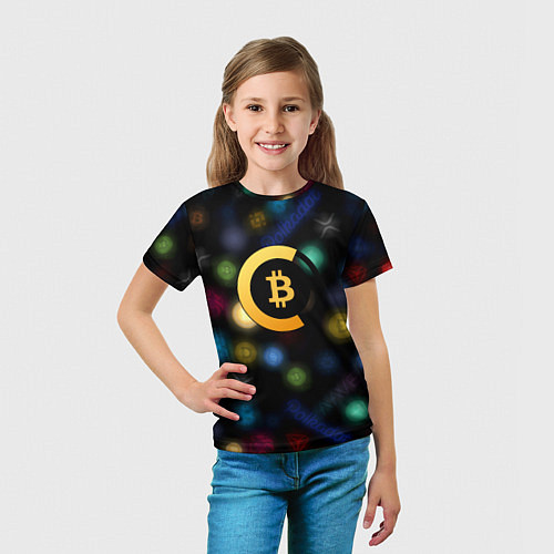 Детская футболка Bitcoin logo criptomoney / 3D-принт – фото 5
