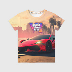 Футболка детская GTA 6 спортивное авто, цвет: 3D-принт