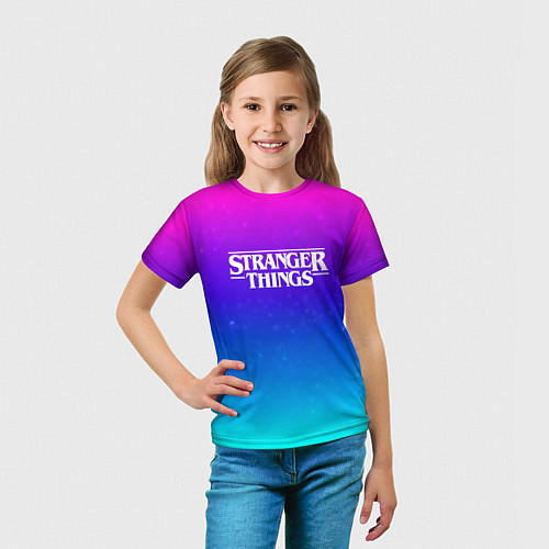 Детская футболка Stranger Things gradient colors / 3D-принт – фото 5