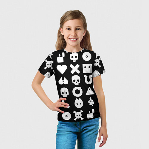Детская футболка Любовь смерть и роботы паттерн / 3D-принт – фото 5