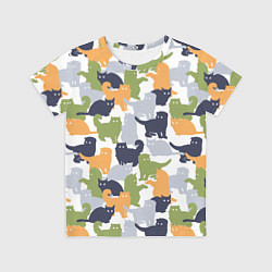 Футболка детская Пушистые кошки, цвет: 3D-принт
