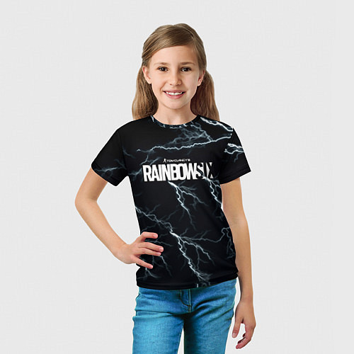 Детская футболка Радуга 6 шторм / 3D-принт – фото 5