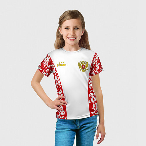 Детская футболка Сборная России с узором / 3D-принт – фото 5