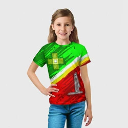 Футболка детская Флаг Зеленограадского АО, цвет: 3D-принт — фото 2
