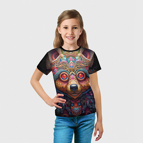 Детская футболка Фэнтази медведь / 3D-принт – фото 5