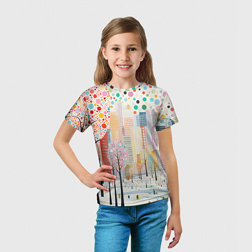 Детская футболка Парк новогоднего города / 3D-принт – фото 5