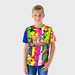 Футболка детская Worms true colors, цвет: 3D-принт — фото 2