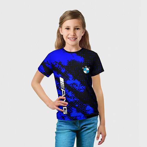 Детская футболка BMW sport amg colors blue / 3D-принт – фото 5