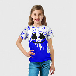 Футболка детская Marshmello dj blue pattern music band, цвет: 3D-принт — фото 2