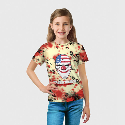 Детская футболка Payday гранжевые краски гейм / 3D-принт – фото 5
