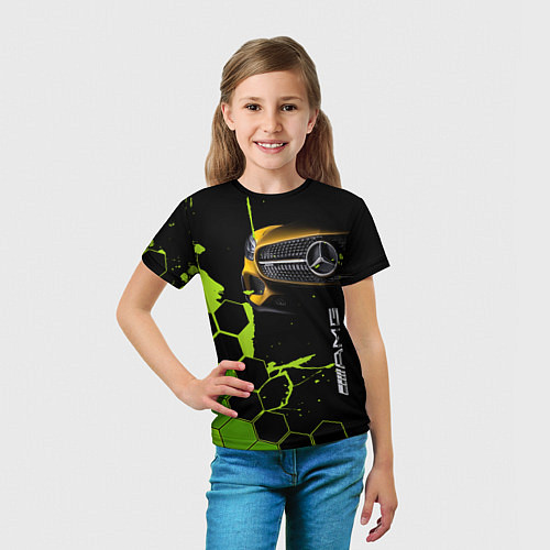 Детская футболка Мерседес AMG тёмный / 3D-принт – фото 5