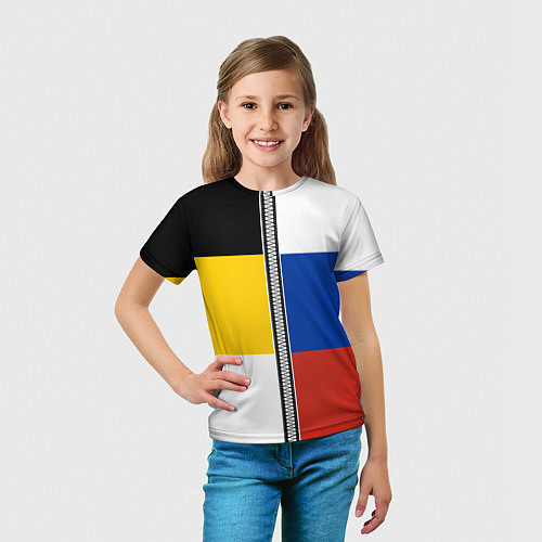 Детская футболка Россия - патриот / 3D-принт – фото 5