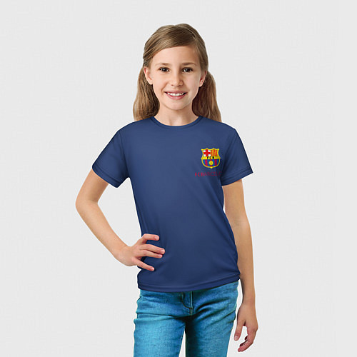 Детская футболка Месси - 10 номер футбольный клуб Барселона / 3D-принт – фото 5