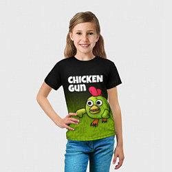 Футболка детская Chicken Gun - Zombie Chicken, цвет: 3D-принт — фото 2