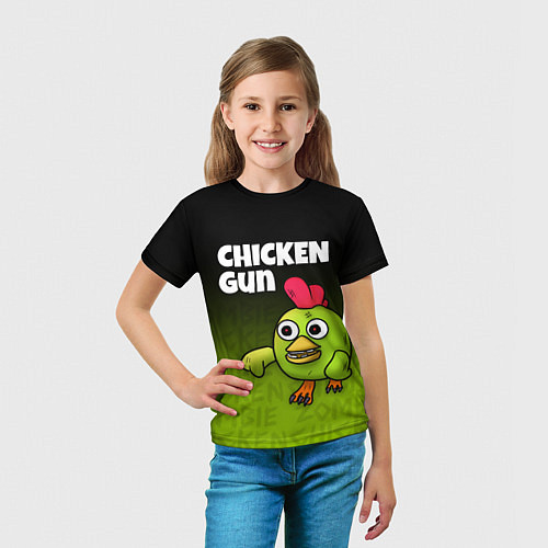 Детская футболка Chicken Gun - Zombie Chicken / 3D-принт – фото 5