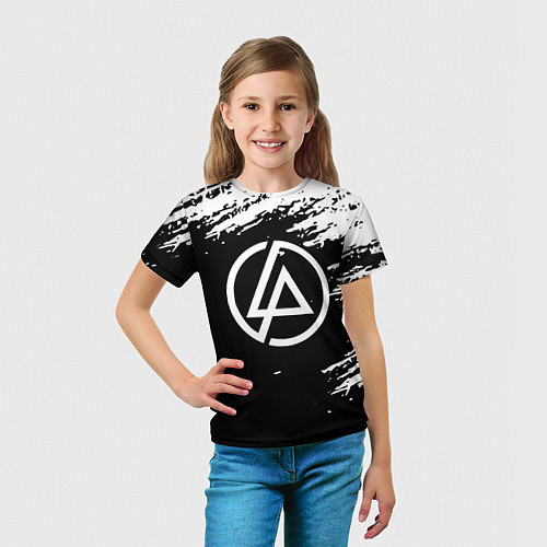 Детская футболка Linkin Park - black and white / 3D-принт – фото 5