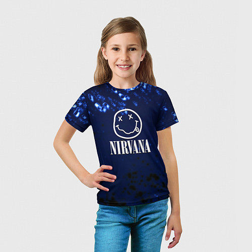 Детская футболка Nirvana рок краски / 3D-принт – фото 5