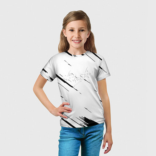 Детская футболка Алиса рок группа краски текстура / 3D-принт – фото 5