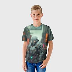 Футболка детская Кибернетический страж, цвет: 3D-принт — фото 2