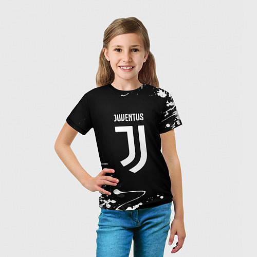 Детская футболка Juventus краски белые / 3D-принт – фото 5