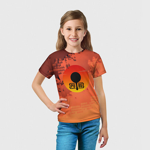 Детская футболка PUBG game orange / 3D-принт – фото 5