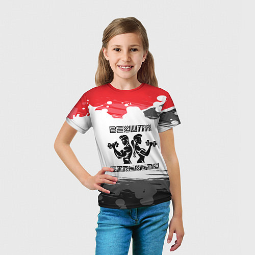 Детская футболка Сила и красота / 3D-принт – фото 5