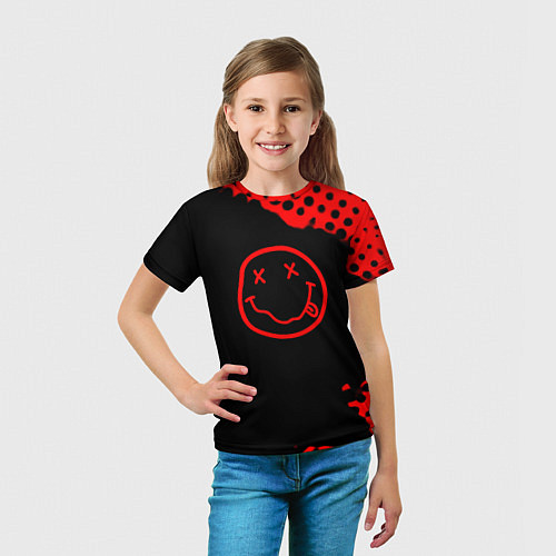 Детская футболка Nirvana текстура краски / 3D-принт – фото 5