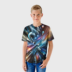 Футболка детская Космос - футуризм, цвет: 3D-принт — фото 2