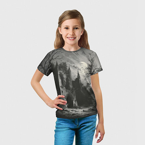 Детская футболка Разрушенная крепость / 3D-принт – фото 5