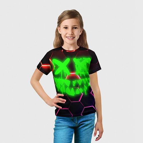 Детская футболка Монстр из неона / 3D-принт – фото 5