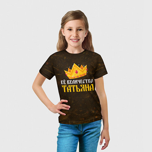 Детская футболка Корона её величество Татьяна / 3D-принт – фото 5