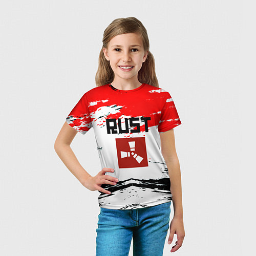 Детская футболка RUST краски текстура / 3D-принт – фото 5