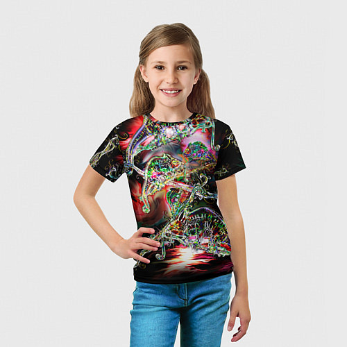 Детская футболка Хамелеоновый рейв / 3D-принт – фото 5