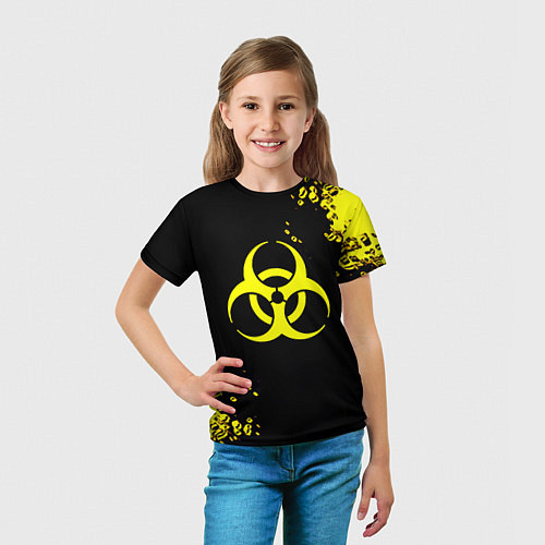 Детская футболка Знак биологической опасности краски / 3D-принт – фото 5