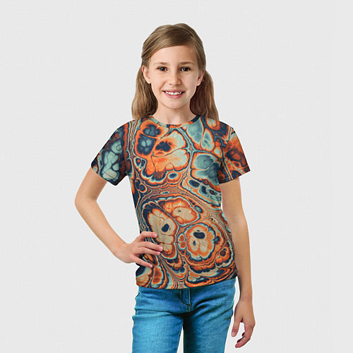 Детская футболка Абстрактный разноцветный узор / 3D-принт – фото 5