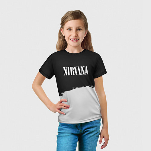 Детская футболка Nirvana текстура / 3D-принт – фото 5