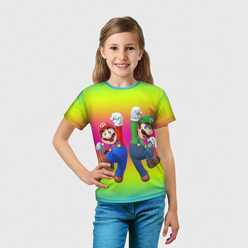Детская футболка Братья Марио / 3D-принт – фото 5