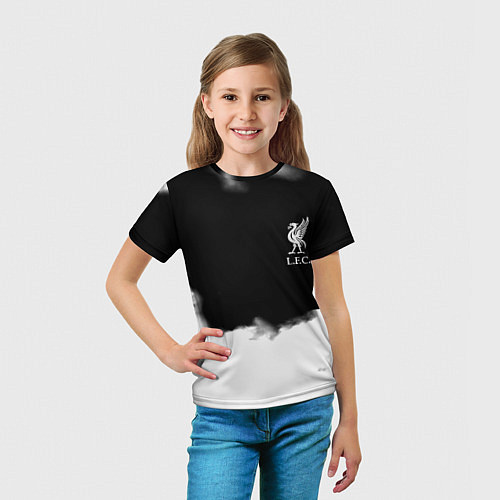 Детская футболка Liverpool текстура / 3D-принт – фото 5