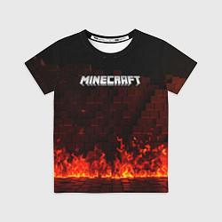 Футболка детская Minecraft fire logo, цвет: 3D-принт