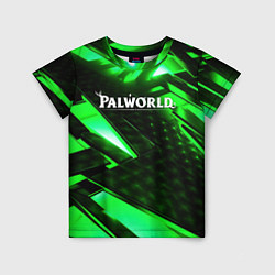 Футболка детская Palworld logo green neon, цвет: 3D-принт