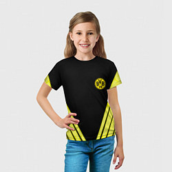 Футболка детская Borussia geometry yellow, цвет: 3D-принт — фото 2