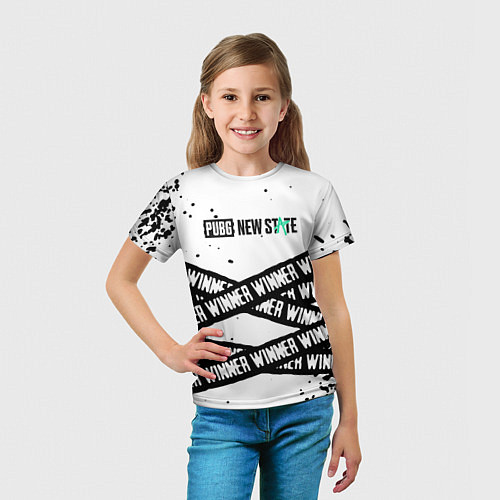 Детская футболка Pubg текстура полосы / 3D-принт – фото 5