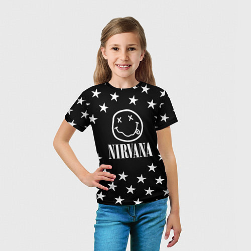 Детская футболка Nirvana stars steel / 3D-принт – фото 5
