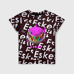 Футболка детская Esskeetit logo pattern, цвет: 3D-принт