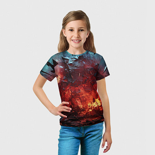 Детская футболка Абстрактный взрыв / 3D-принт – фото 5