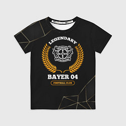 Футболка детская Лого Bayer 04 и надпись legendary football club на, цвет: 3D-принт
